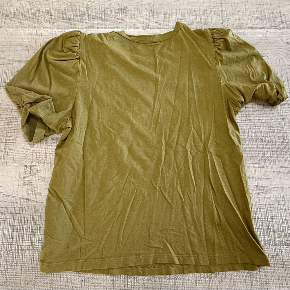 A New Day Olive Green Puff Sleeve T-Shirt M - Picture 2 of 10